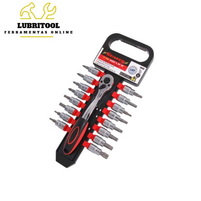 Jogo 16 Chaves Caixa 3/8" + Roquete 3/8" CT2779 | NOVOS