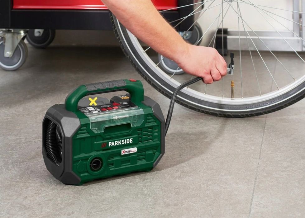 Akumulatorowa sprężarka 20V i Pompka 2 w 1 PKA 20-Li D3 PARKSIDE fv