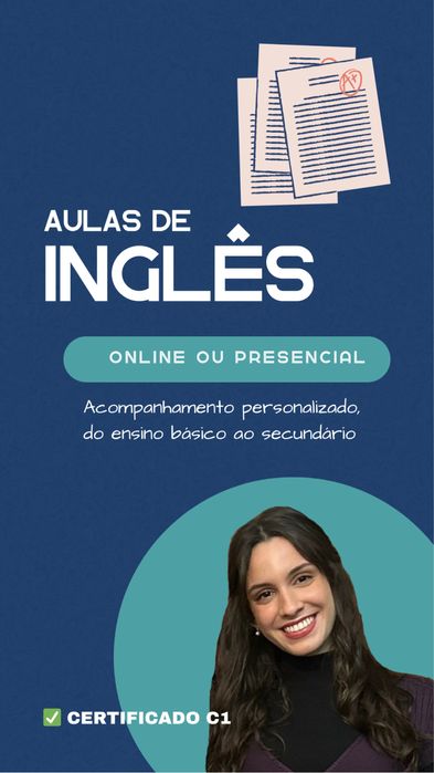 Aulas particulares de inglês online/presencial