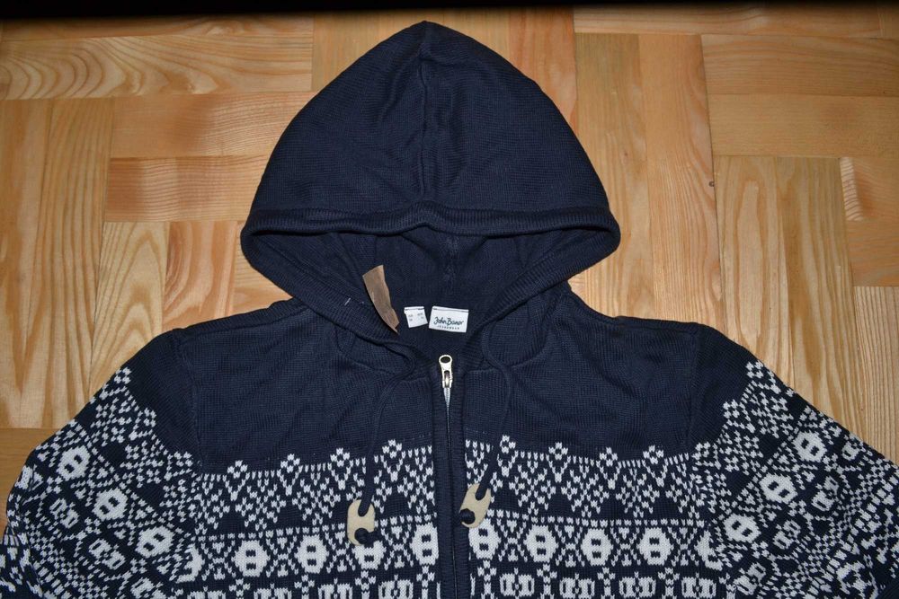 42^ John Baner duży sweter z kapturem rozpinany XL_56/58