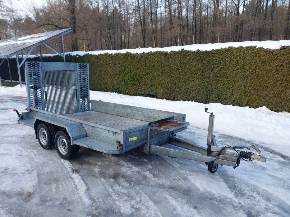 Przyczepa do przewozu maszyn minikoparki SARIS 3000 kg DMC 2016r Rampa