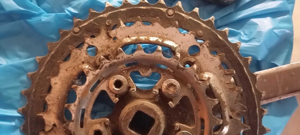 pedaleira shimano stx special titanium 1994 fc mc31 ch