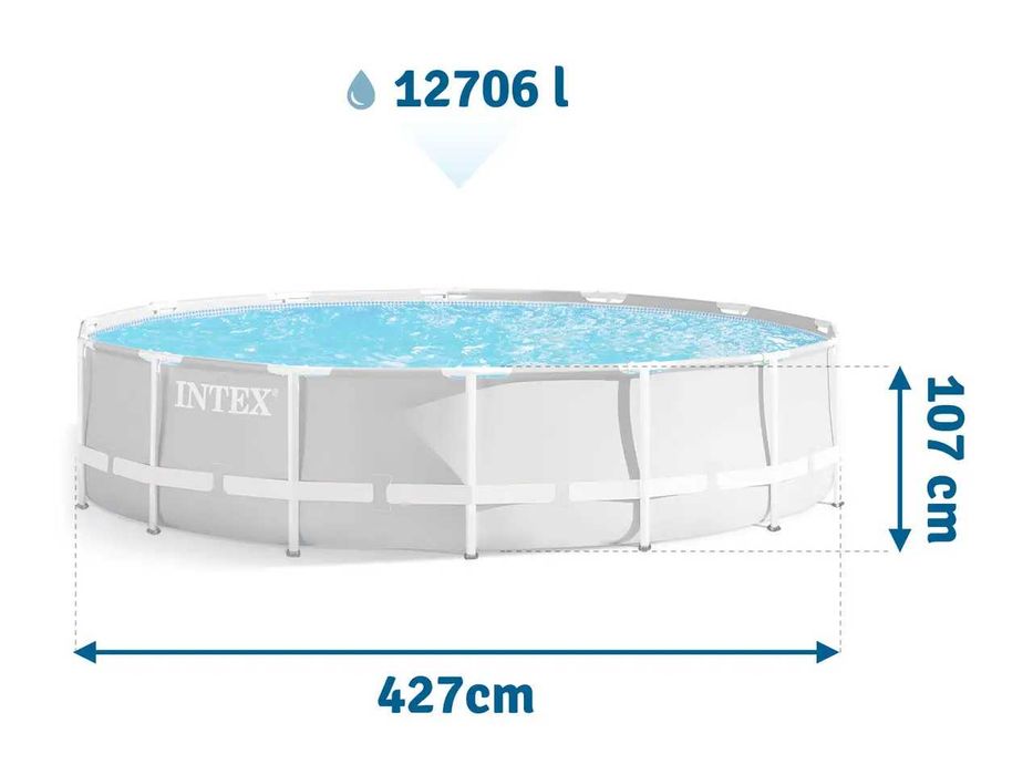 Каркасний басейн Intex 26720 Prism Frame 427 x 107 см