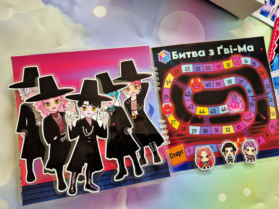 K-pop demon hunters на липучках ліпучках альбом книжка демон хантерс