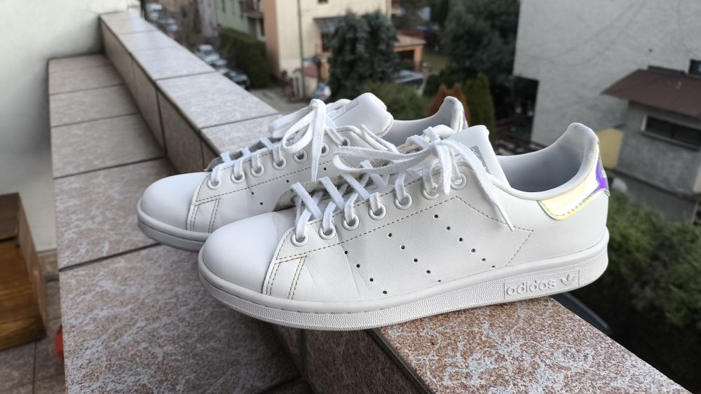 Buty Adidas Stan Smith białe perłowe detale rozmiar 38 2/3