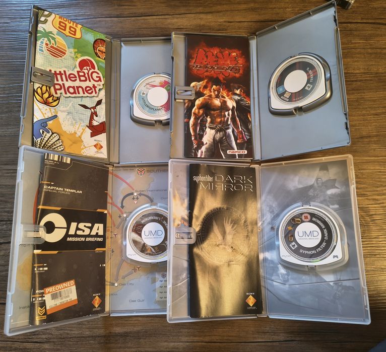 zestaw 8 gier Sony PSP | Większość Premierowe CIB | stan BDB