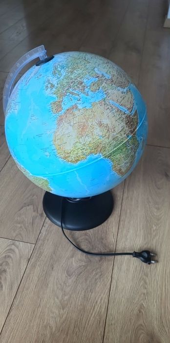 Duży Globus świecący podświetlany lampka