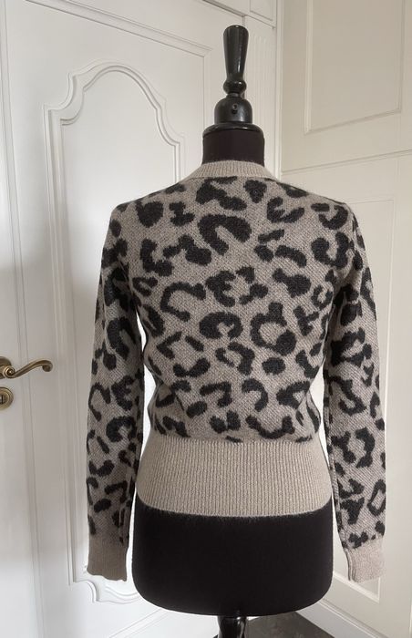 MAX MARA piękny sweter, wzór panterkowy