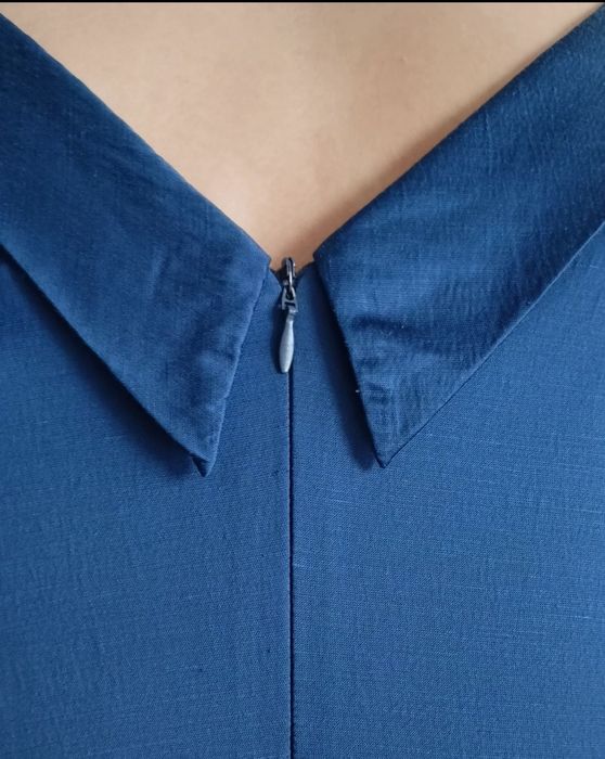 Wyjściowa, niebieska, letnia sukienka S Hera