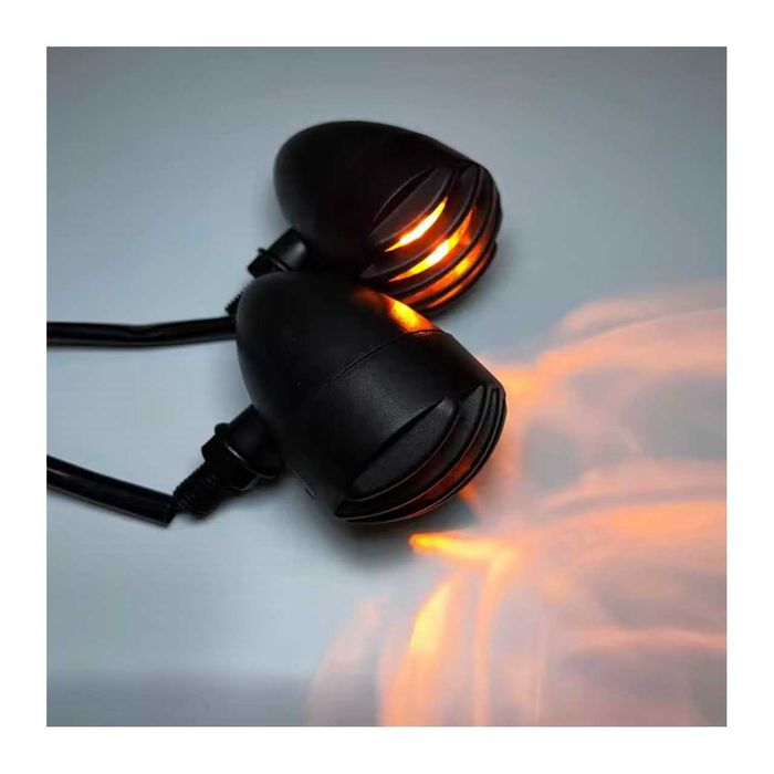 Par Piscas LED com Grelha Plástico - Lentes Âmbar