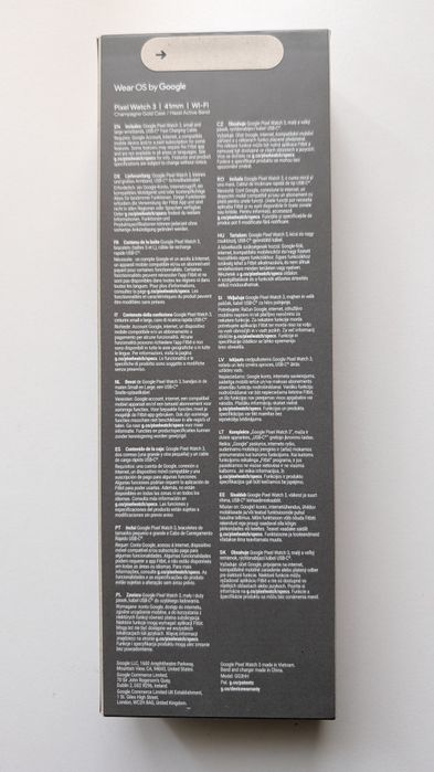 Google Pixel Watch 3 41mm WIFI – Champagne Gold/Hazel