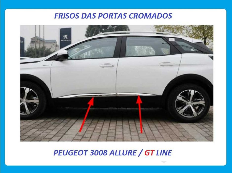 Frisos Cromados - Peugeot 3008 Allure / GT Line