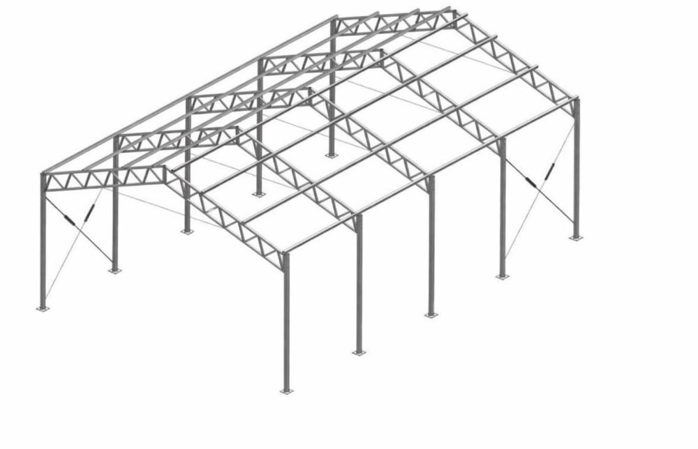 Konstrukcja stalowa 8x16 ( Garaż, wiata , płyta warstwowa , blacha )