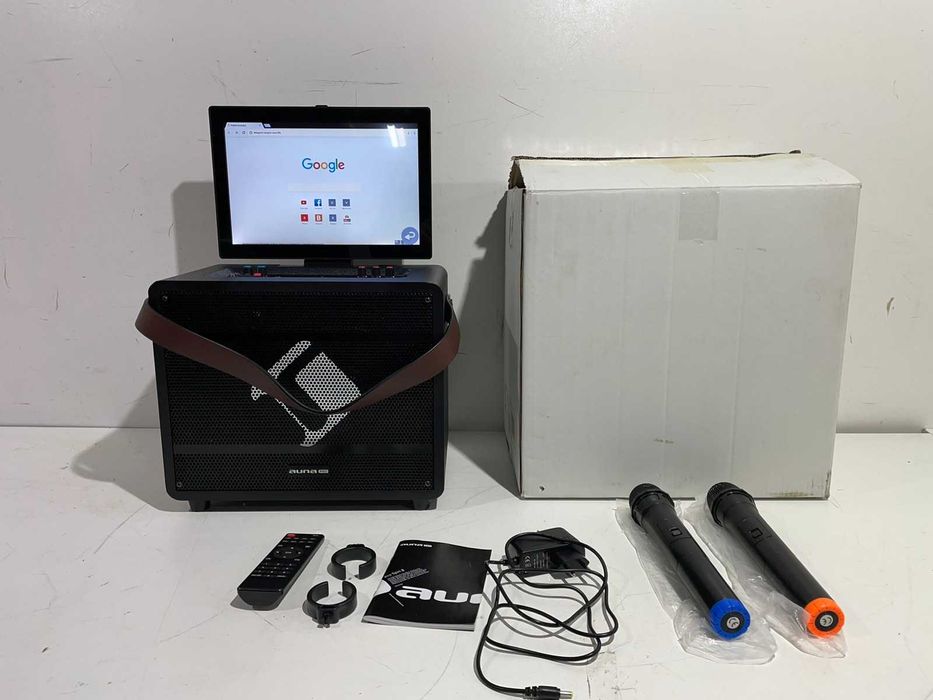 Интернет радио караоке  Аккумуляторная Колонка  дисплей auna Pro Spin