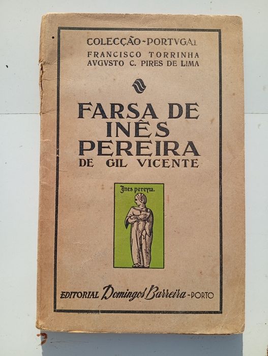 Livro antigo “Farsa de Inês Pereira” de Gil Vicente