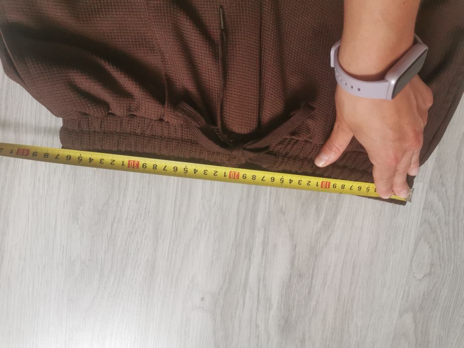Spodnie brązowe S 36 czekoladowe luźne