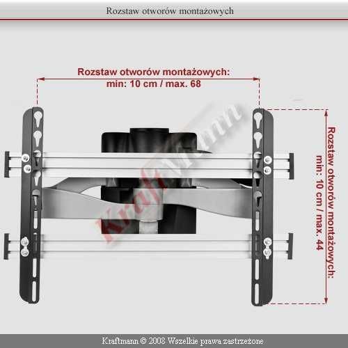 Mega Mocny Wieszak Uchwyt Telewizora TV 32"- 85 " Stan BDB