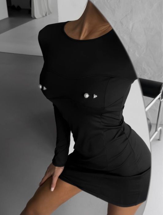 Коротка сукня жіноча з пірсингом/платье с пирсингом мини