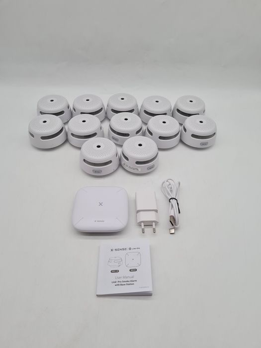 Zestaw FS121 12x Czujnik Dymu X-Sense WiFi + Centrala SBS50 Aplikacja