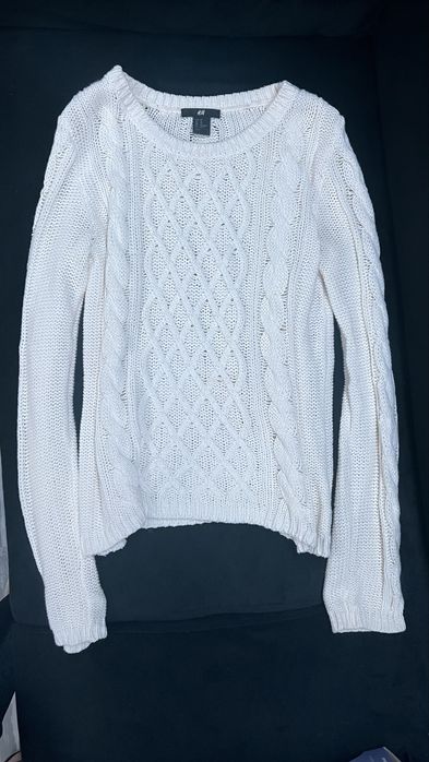 Biały sweter H&M XS