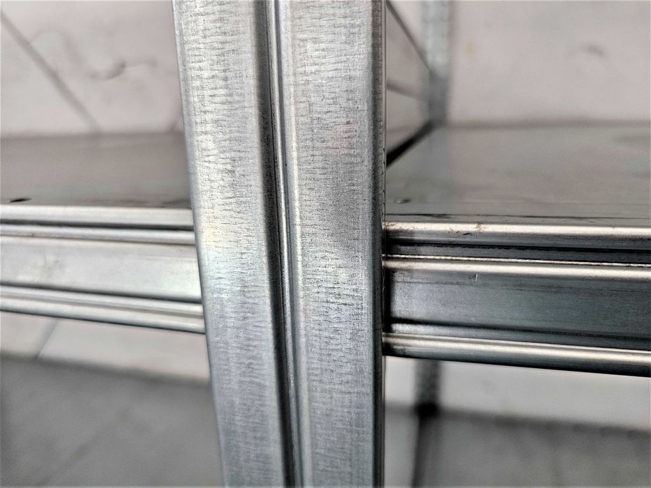 Regał Metalowy 62x220x400cm Półka Magazynowy Ocynk Garaż Piwnica Warsztat