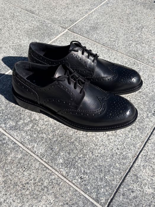 Buty skórzane Oxfordki męskie włoskie
