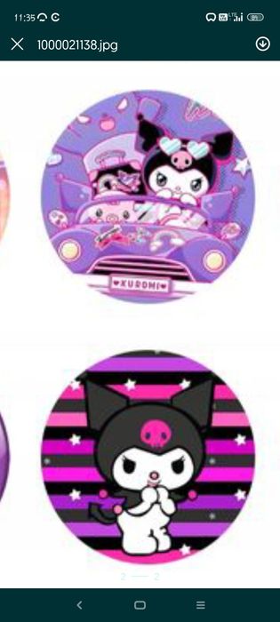 Lizaki kuromi ozdoba tortu