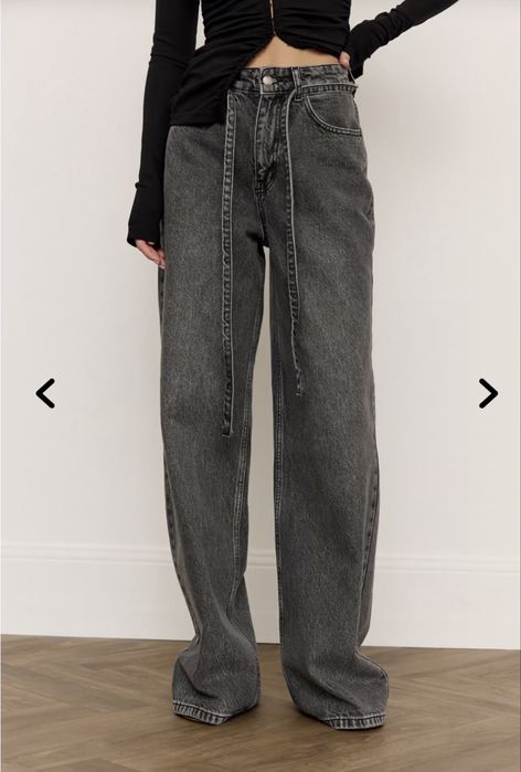 VLORIA Джинси Прямі 34 розмір Сірі Джинси прямі one by one Чер17