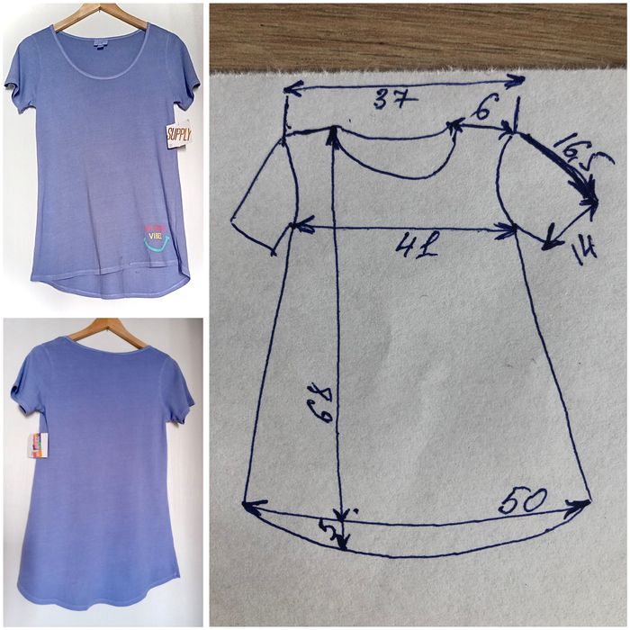 Футболка туніка дівчача LuLaRoe лілова розмір S-L