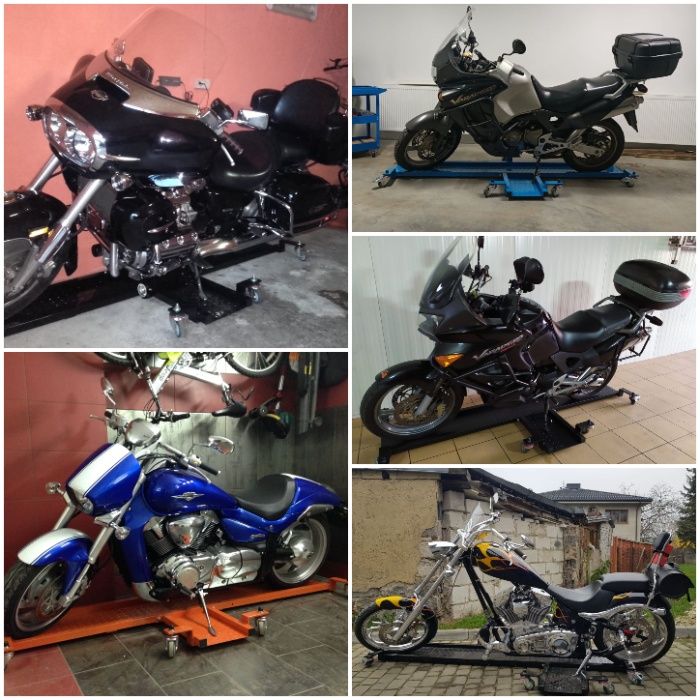 Platforma motocyklowa manewrowa wózek stojak cruiser garaż ciężki motocykl nie podnośnik producent
