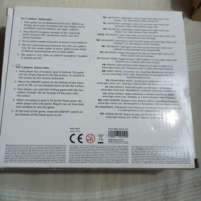 Jogo Air Hockey Tiger