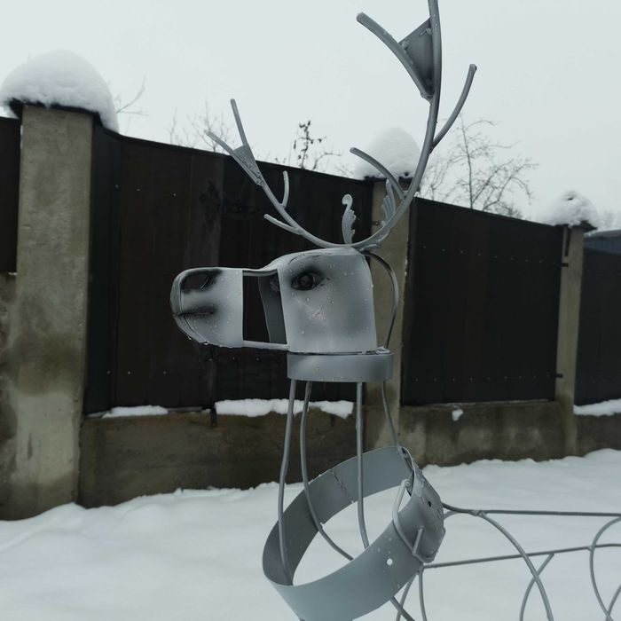 Renifer ozdoba prezent stalowy kuty 145cm duży  święta choinka