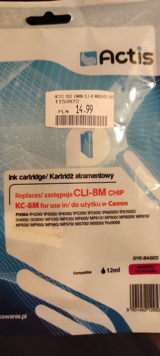 Tusze Actis do drukarki Canon Pixma