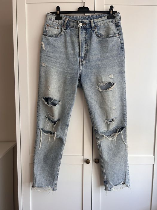 H&M Jeansy spodnie damskie z dziurami 40/L
