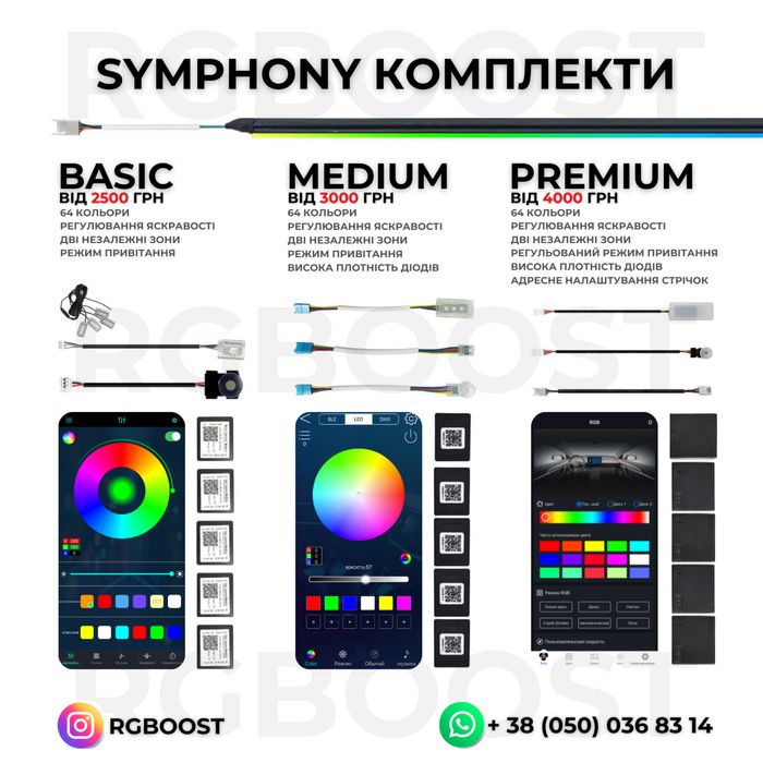 AMBIENT LIGHT декоративная подсветка салона авто RGB/Symphomy 6в1/18в1