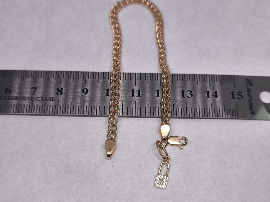 Браслет золотой с подвеской 17см (5.23гр)
