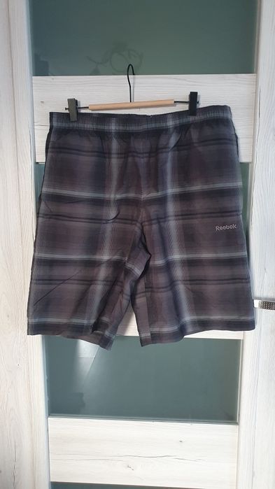 Spodenki reebok r.M szare w kratkę męskie