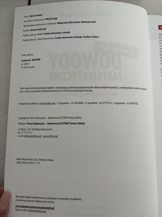 Dowody matematyczne - Dariusz Kulma