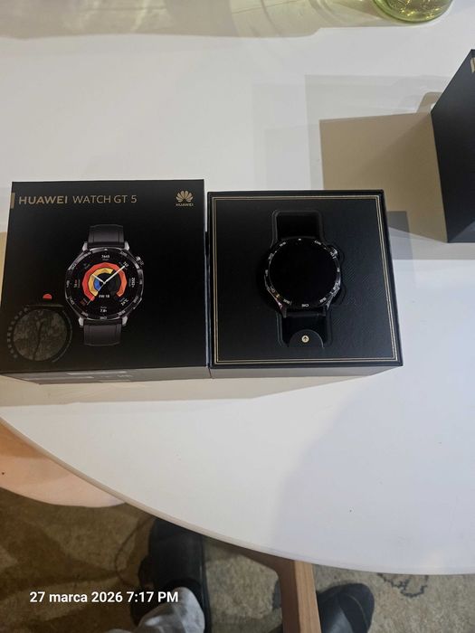 Smartwatch Huawei WATCH GT 5.Szybka ochronna . Gwarancja do listopada.