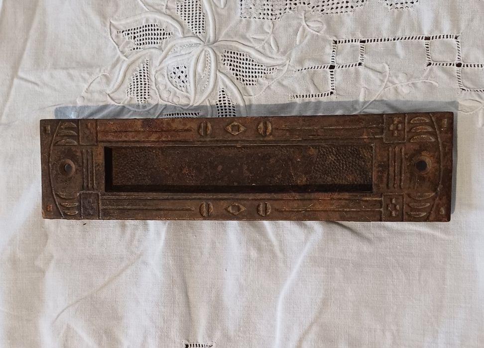 Secesyjna klapka na listy wrzutnik listownik drzwi briefe