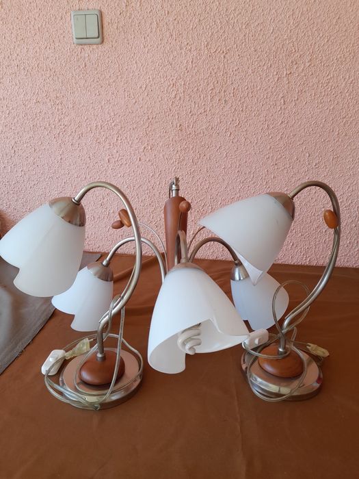 Conjunto de candeeiros para quarto