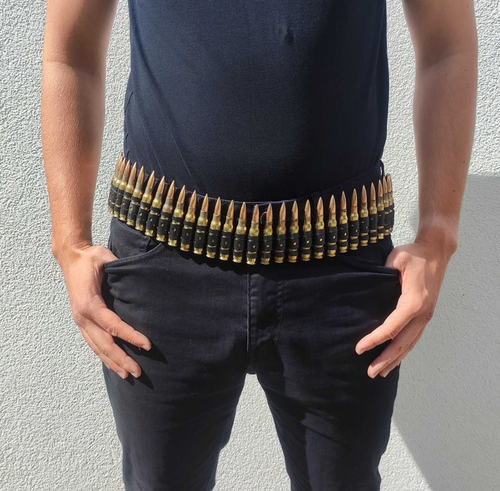taśma amunicyjna 7.62 bullet belt pas z nabojami