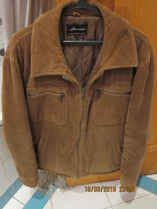 Casaco bombazine castanho