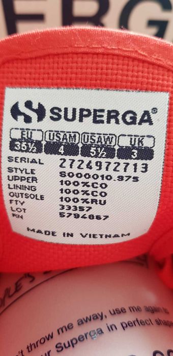 Nowe Tenisówki Superga rozmiar 35,5