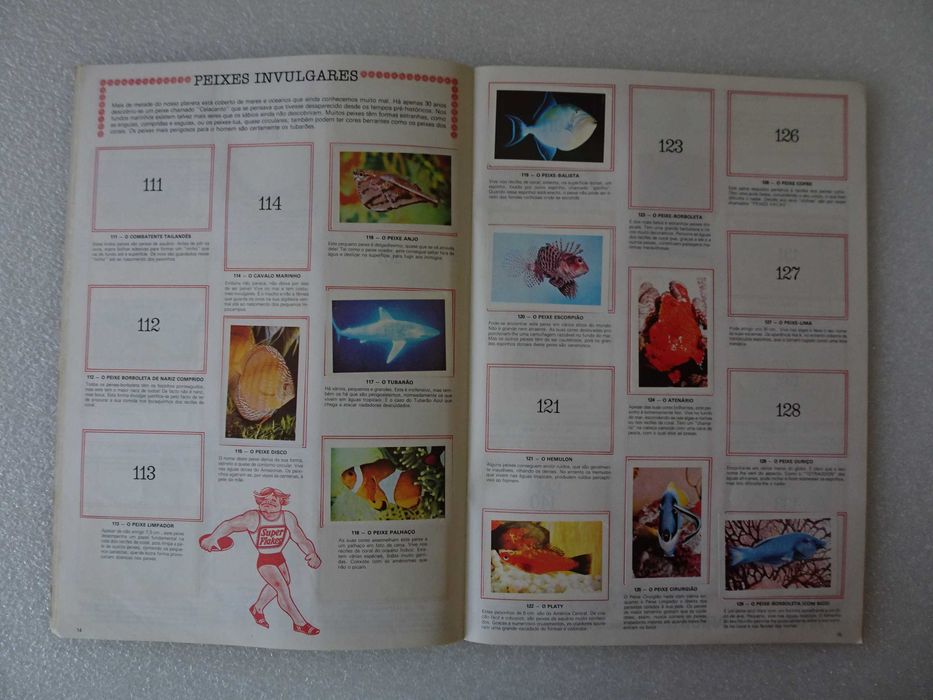 Caderneta cromos O Mundo Prodigioso dos Animais Disvenda(f 134 cromos)