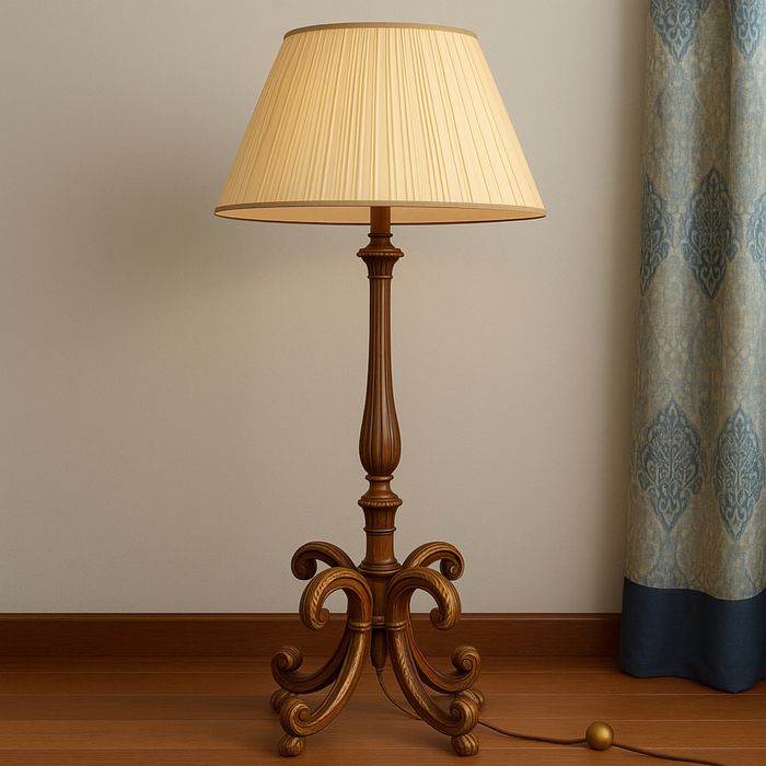 Торшери h80x60см,  h175х43 дерево та бронза