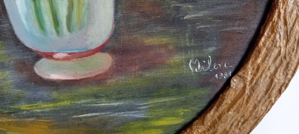 Pintura sobre tecido assinada!