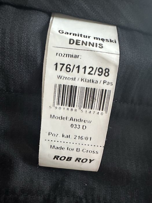 Granatowy garnitur komplet krawat Boss Gratis