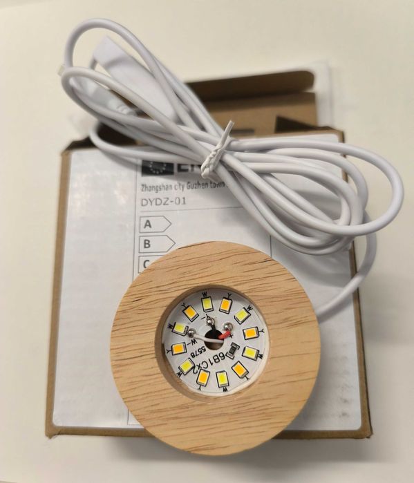Base de Luz LED em madeira - novo