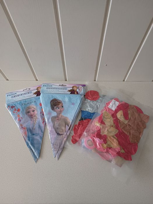Zestaw urodzinowy Frozen, dekoracje urodzinowe, balony, girlanda